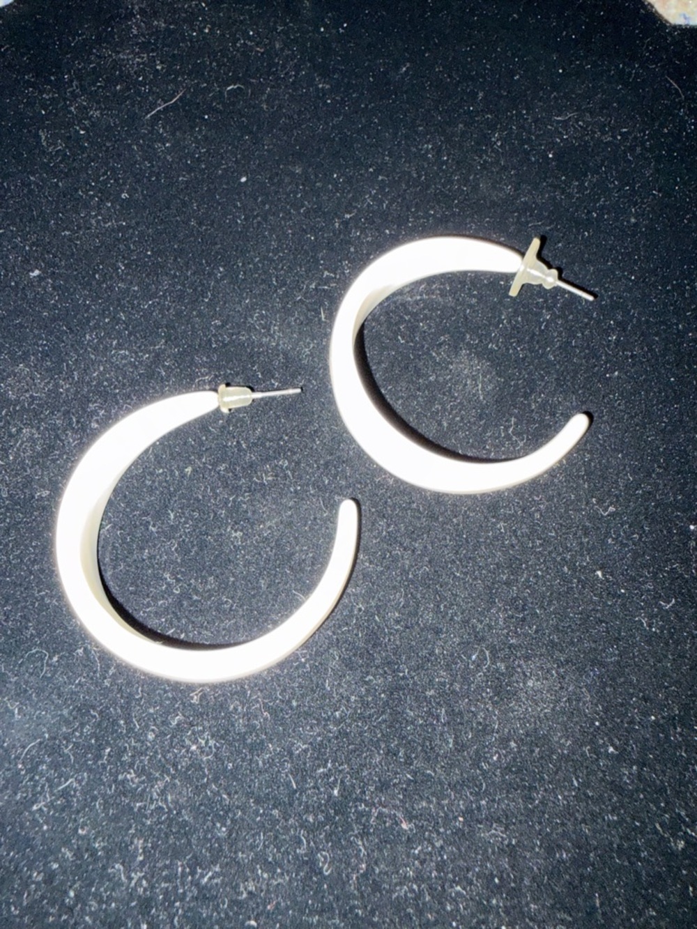 Classic White Hoop Earrings - Women Jewelry